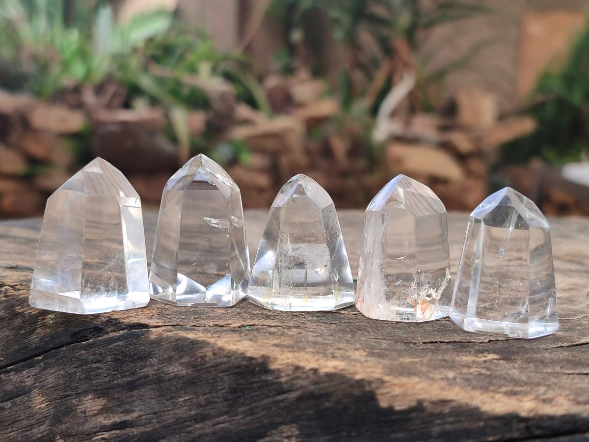 Polished Clear and Smokey Quartz Crystals x 35 From Madagascar - Toprock Gemstones and Minerals 