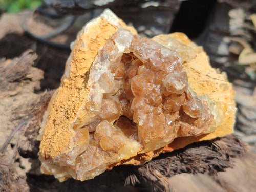 Natural Golden Limonite Quartz Clusters x 12 From Solwezi, Zambia - Toprock Gemstones and Minerals 
