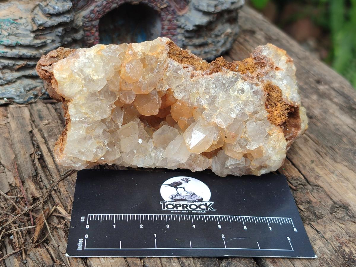 Natural Golden Limonite Quartz Clusters x 12 From Solwezi, Zambia - Toprock Gemstones and Minerals 