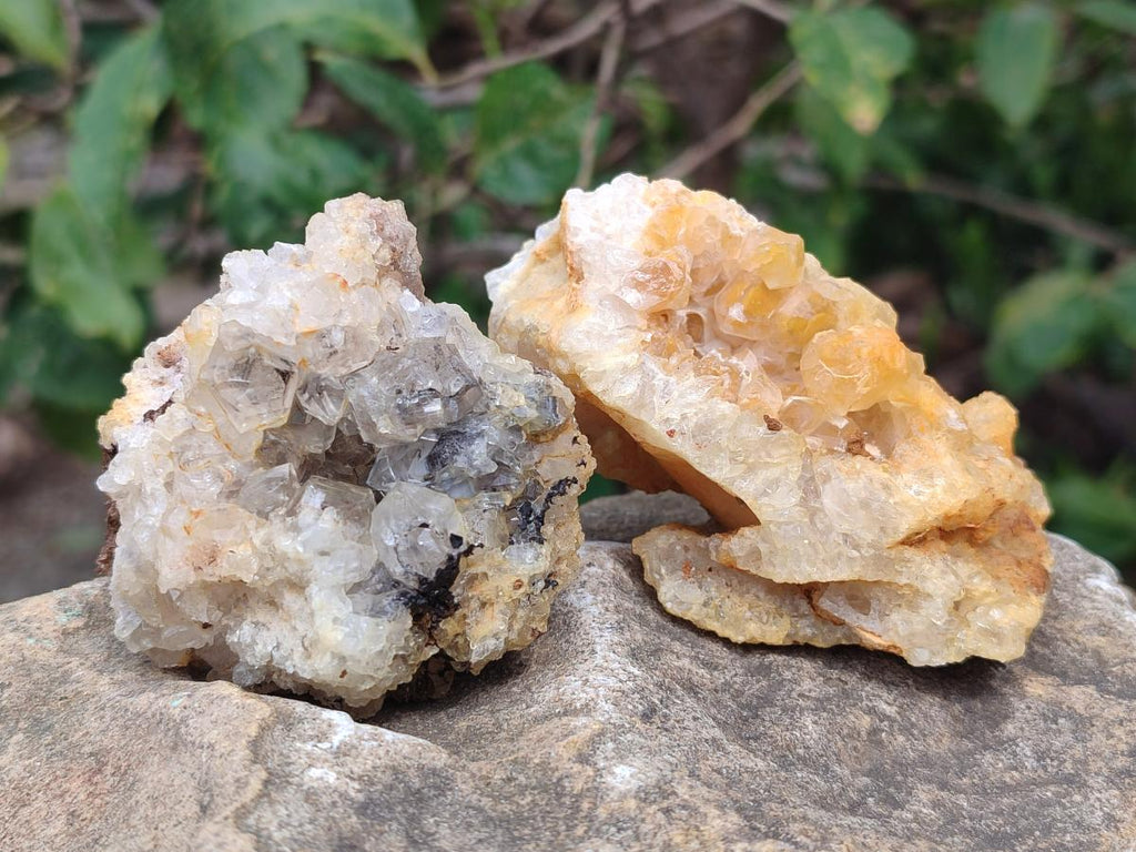 Natural Golden Limonite Quartz Clusters x 12 From Solwezi, Zambia - Toprock Gemstones and Minerals 