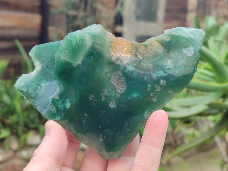 Polished One Side Mtorolite Chrysoprase Slices x 6 From Mutorashanga, Zimbabwe - Toprock Gemstones and Minerals 