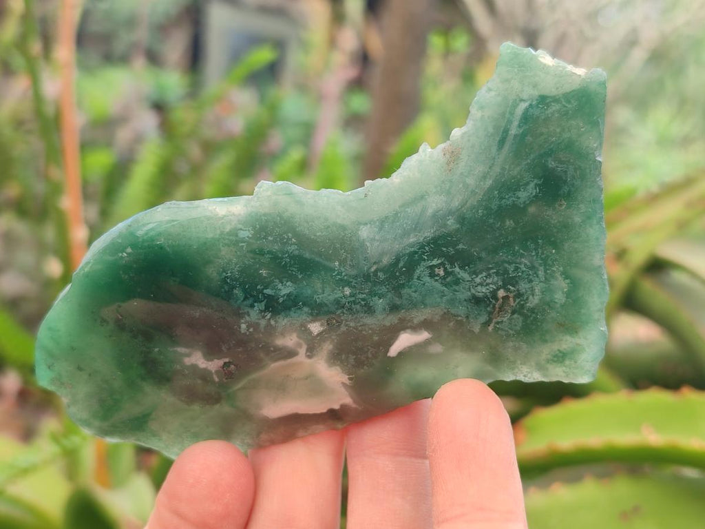Polished One Side Mtorolite Chrysoprase Slices x 6 From Mutorashanga, Zimbabwe - Toprock Gemstones and Minerals 
