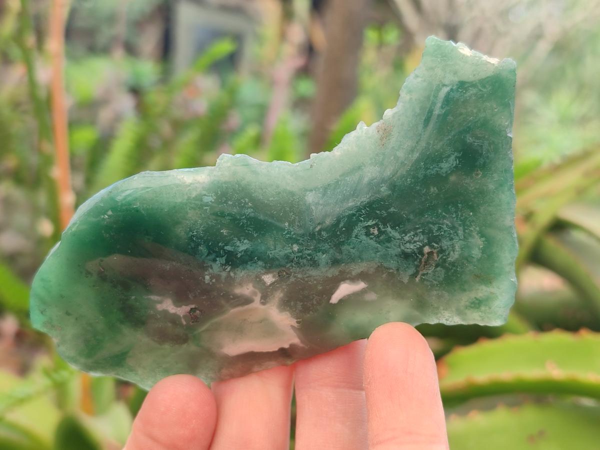 Polished One Side Mtorolite Chrysoprase Slices x 6 From Mutorashanga, Zimbabwe - Toprock Gemstones and Minerals 