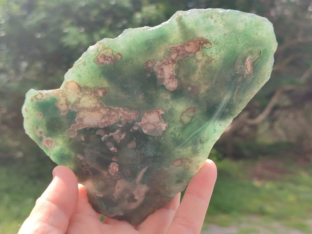 Polished One Side Mtorolite Chrysoprase Slices x 6 From Mutorashanga, Zimbabwe - Toprock Gemstones and Minerals 