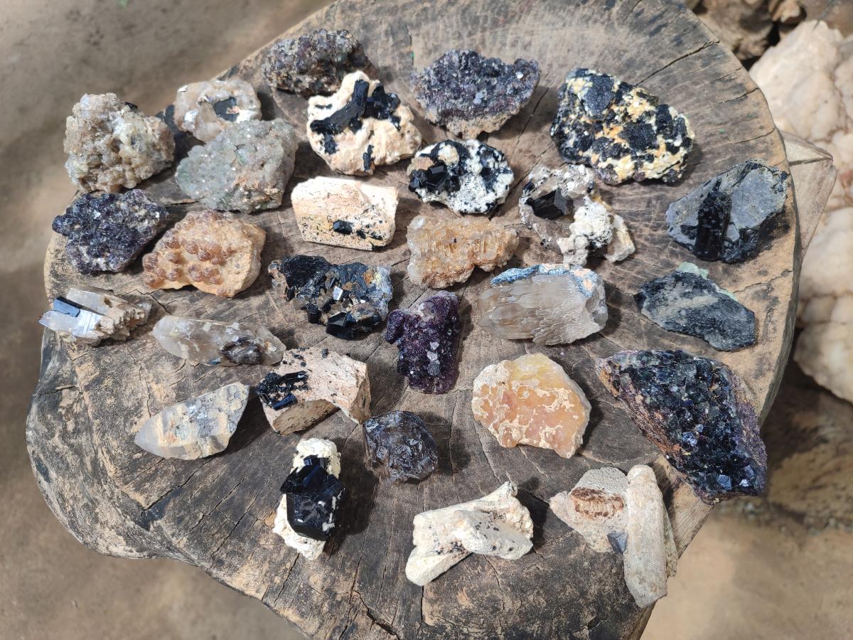 Natural Mix of Mineral Specimens x 27 From Erongo, Namibia - Toprock Gemstones and Minerals 