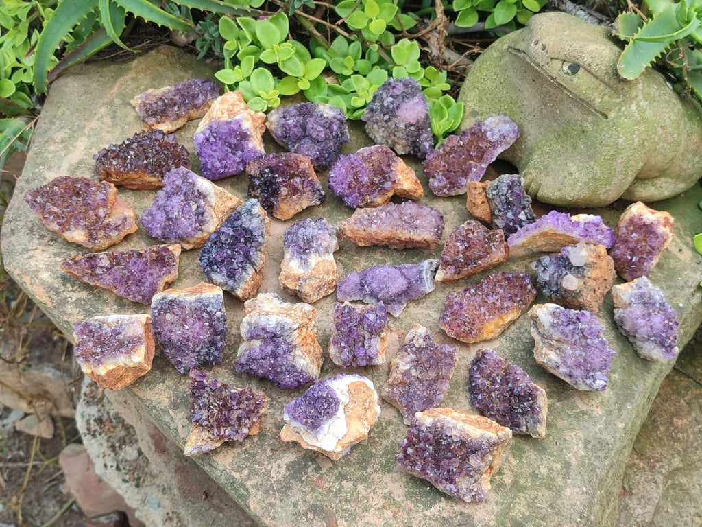 Natural Dark Purple Amethyst Clusters x 35 From Boekenhouthoek, South Africa - Toprock Gemstones and Minerals 