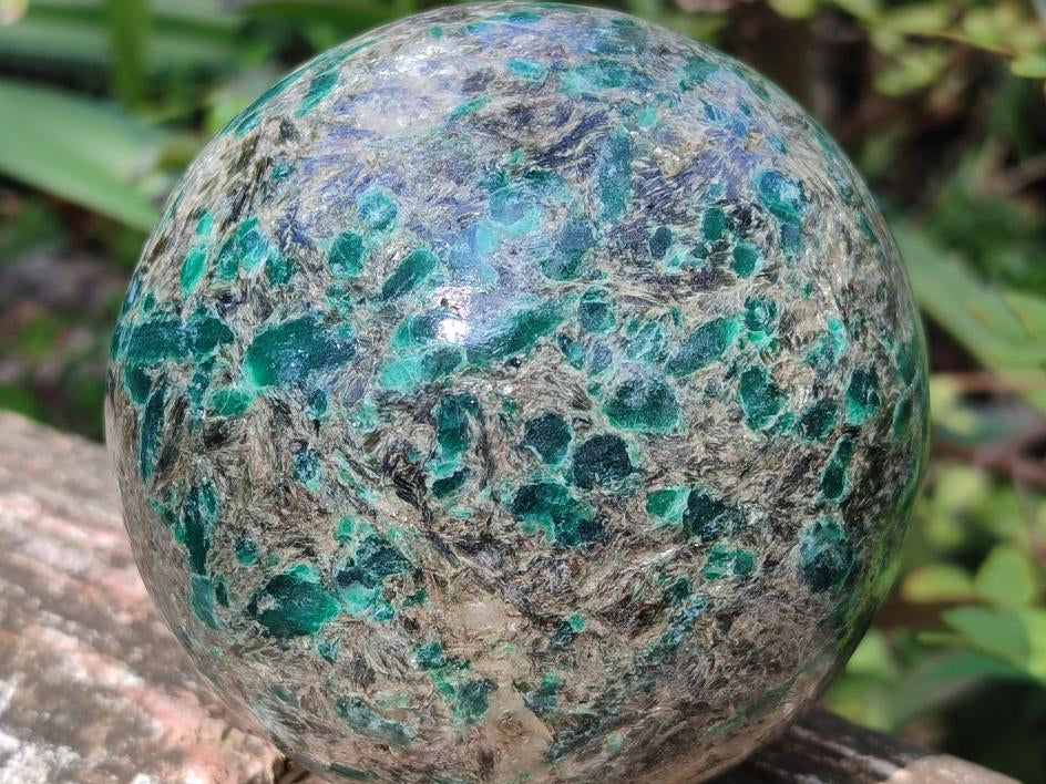 Polished Large Emerald Mica 'Mutokolite' Sphere x 1 From Mutoko, Zimbabwe - Toprock Gemstones and Minerals 