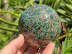 Polished Large Emerald Mica 'Mutokolite' Sphere x 1 From Mutoko, Zimbabwe - Toprock Gemstones and Minerals 