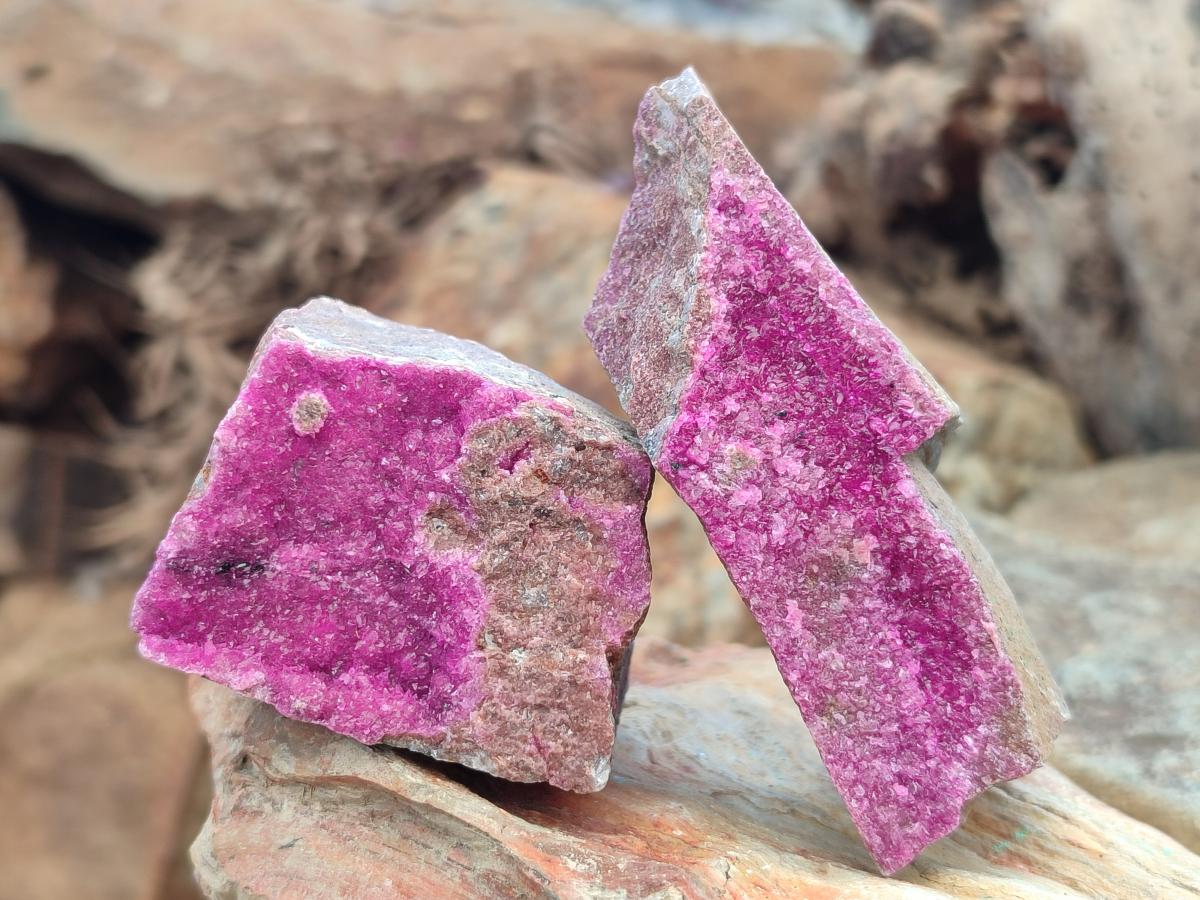 Natural Salrose Cobaltoan Dolomite Specimens x 12 From Kakanda, Congo - Toprock Gemstones and Minerals 