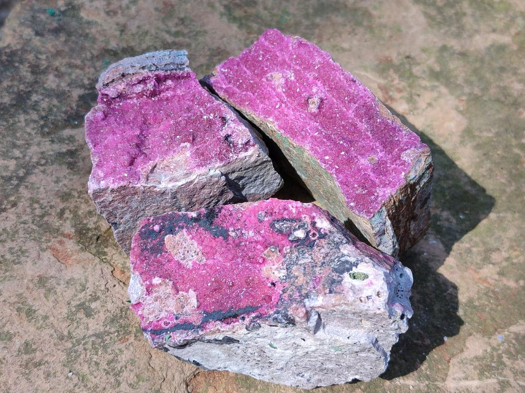 Natural Salrose Cobaltoan Dolomite Specimens x 12 From Kakanda, Congo - Toprock Gemstones and Minerals 