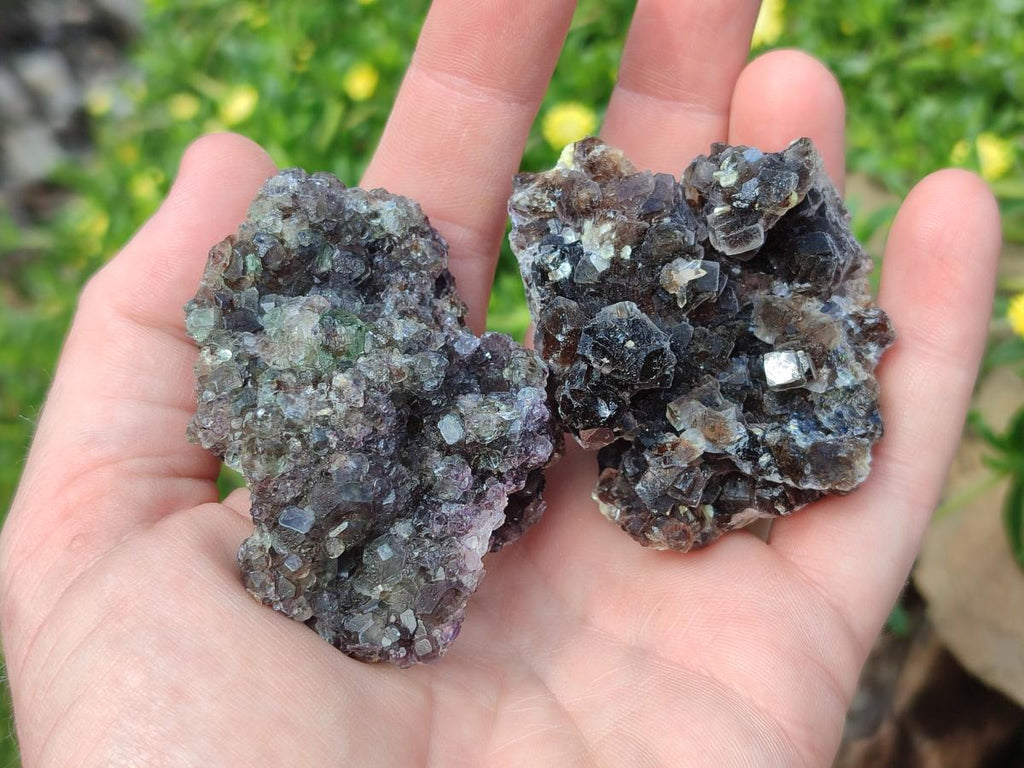 Natural Mix of Fluorite Specimens x 4 From Namibia - Toprock Gemstones and Minerals 