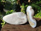 Polished and Natural Blue Lace Agate Free Forms x 17 From Nsanje, Malawi - Toprock Gemstones and Minerals 