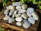 Polished and Natural Blue Lace Agate Free Forms x 17 From Nsanje, Malawi - Toprock Gemstones and Minerals 