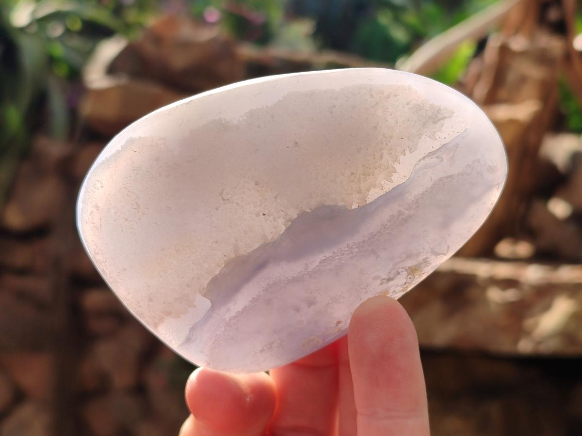 Polished and Natural Blue Lace Agate Free Forms x 17 From Nsanje, Malawi - Toprock Gemstones and Minerals 