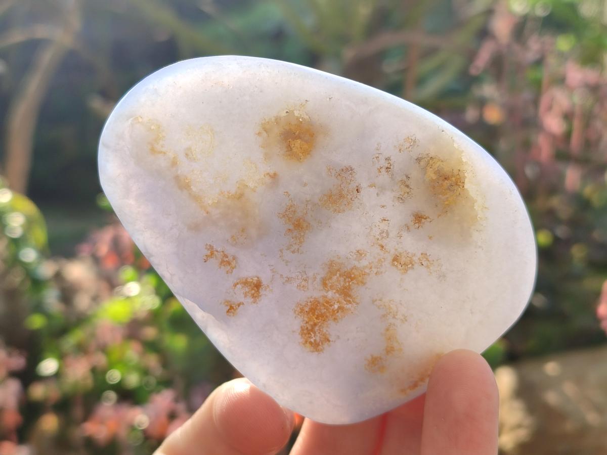 Polished and Natural Blue Lace Agate Free Forms x 17 From Nsanje, Malawi - Toprock Gemstones and Minerals 