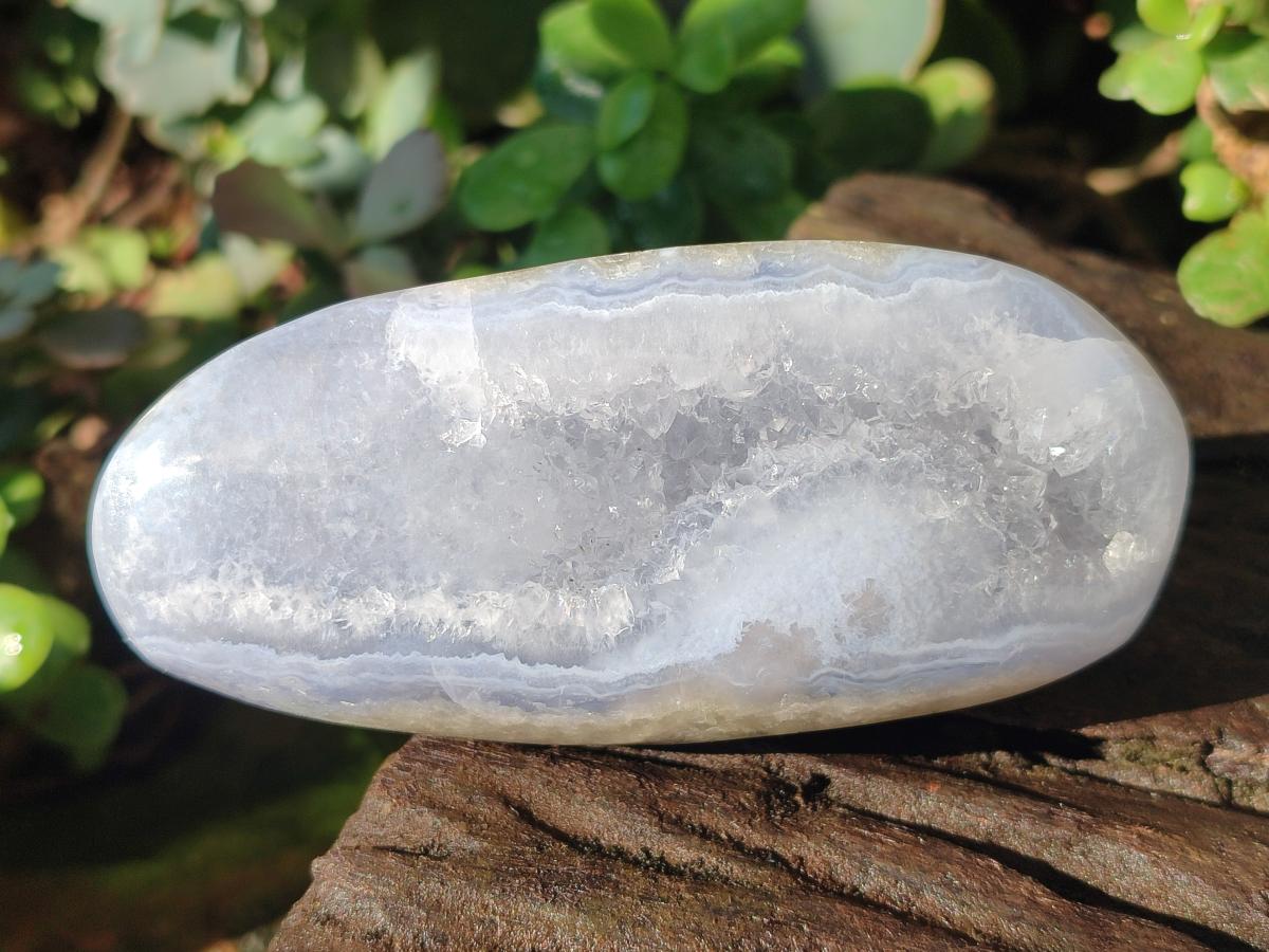 Polished and Natural Blue Lace Agate Free Forms x 17 From Nsanje, Malawi - Toprock Gemstones and Minerals 