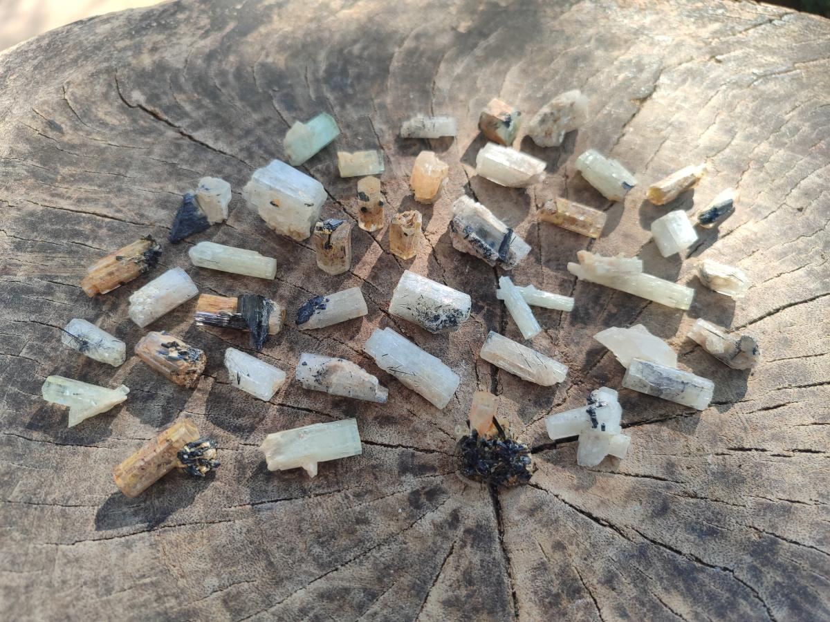 Natural Aquamarine Specimens with Goshenite and Black Tourmaline x 70 From Erongo, Namibia - Toprock Gemstones and Minerals 
