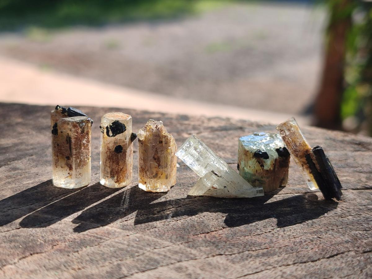 Natural Aquamarine Specimens with Goshenite and Black Tourmaline x 70 From Erongo, Namibia - Toprock Gemstones and Minerals 