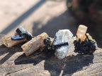 Natural Aquamarine Specimens with Goshenite and Black Tourmaline x 70 From Erongo, Namibia - Toprock Gemstones and Minerals 