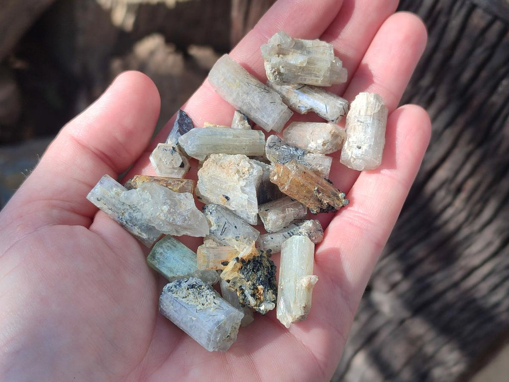 Natural Aquamarine Specimens with Goshenite and Black Tourmaline x 70 From Erongo, Namibia - Toprock Gemstones and Minerals 