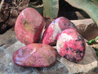 Polished Mix of Red Rhodesian Rhodonite Pieces x 4 From Rhusinga, Zimbabwe - Toprock Gemstones and Minerals 