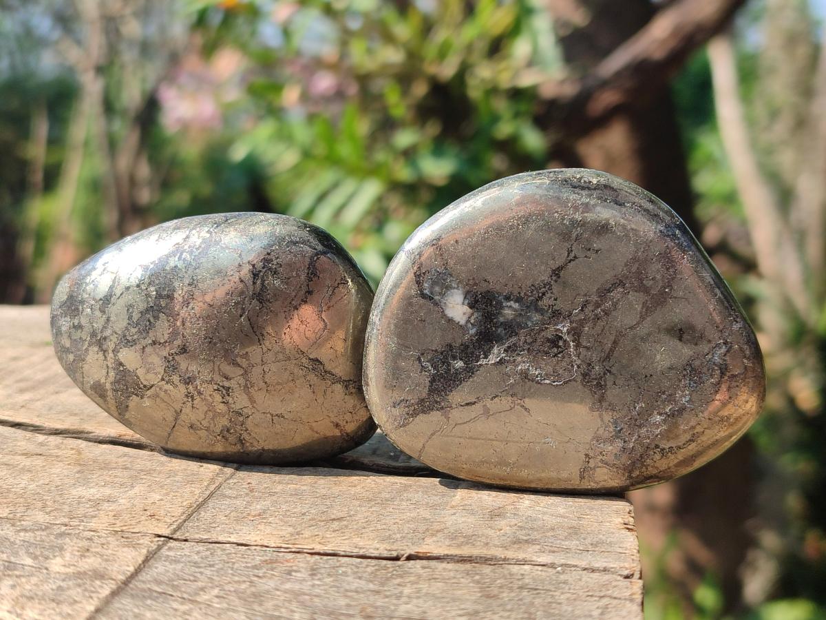 Polished Basalt Pharaoh Stone Free Forms x 12 From Iron Duke Mine, Zimbabwe - Toprock Gemstones and Minerals 