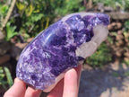 Polished One Side Lithium Silver Leaf Lepidolite Specimens x 4 From Zimbabwe - Toprock Gemstones and Minerals 