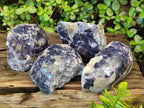 Polished One Side Lithium Silver Leaf Lepidolite Specimens x 4 From Zimbabwe - Toprock Gemstones and Minerals 