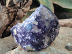 Polished One Side Lithium Silver Leaf Lepidolite Specimens x 4 From Zimbabwe - Toprock Gemstones and Minerals 