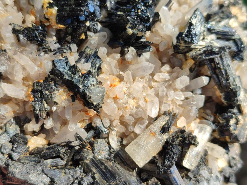 Natural Large Smokey Quartz Cluster with Schorl Black Tourmaline and Goshenite x 1 From Erongo, Namibia - Toprock Gemstones and Minerals 