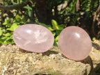 Polished Gemmy Rose Quartz Palm Stones x 24 From Madagascar - Toprock Gemstones and Minerals 