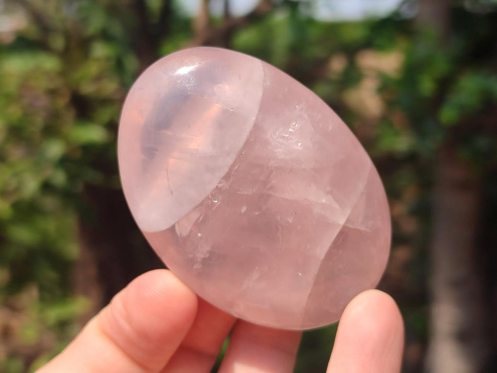 Polished Gemmy Rose Quartz Palm Stones x 24 From Madagascar - Toprock Gemstones and Minerals 