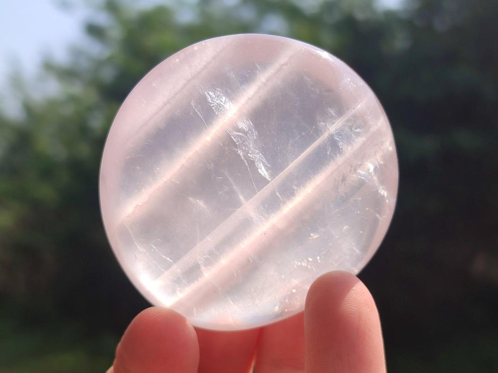 Polished Gemmy Rose Quartz Palm Stones x 24 From Madagascar - Toprock Gemstones and Minerals 