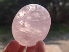 Polished Gemmy Rose Quartz Palm Stones x 24 From Madagascar - Toprock Gemstones and Minerals 