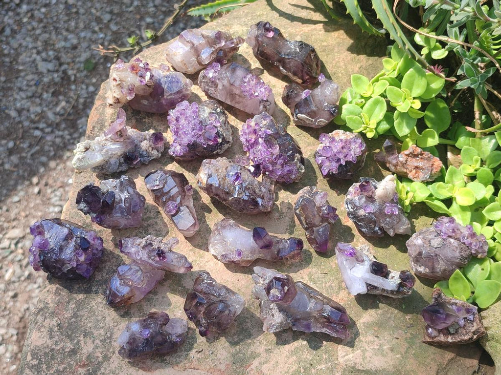 Hand Made Conglomerates Chiredzi Amethyst Crystals x 24 From South Africa - Toprock Gemstones and Minerals 