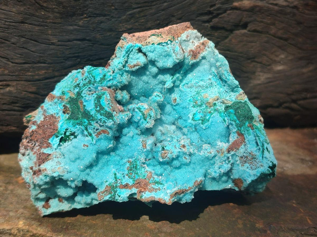 Natural Drusy Coated Chrysocolla with Malachite Specimens x 4 From Lupoto Mine, Congo - Toprock Gemstones and Minerals 