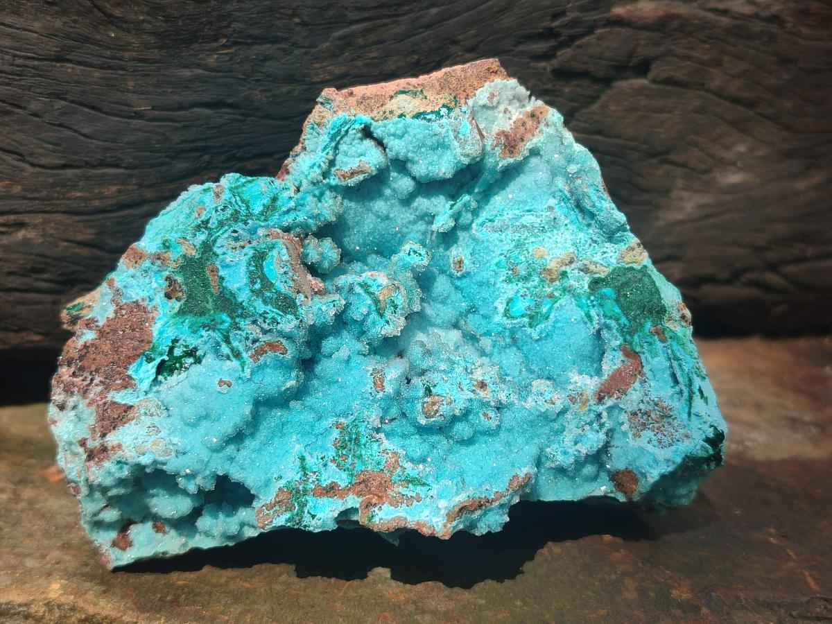 Natural Drusy Coated Chrysocolla with Malachite Specimens x 4 From Lupoto Mine, Congo - Toprock Gemstones and Minerals 