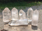Polished Clear Quartz Crystals x 6 From Madagascar - Toprock Gemstones and Minerals 