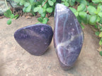 Polished Lepidolite Standing Display Pieces x 2 From Zimbabwe - Toprock Gemstones and Minerals 
