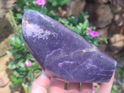 Polished Lepidolite Standing Display Pieces x 2 From Zimbabwe - Toprock Gemstones and Minerals 