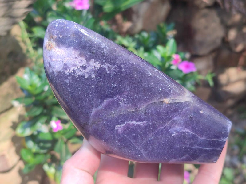 Polished Lepidolite Standing Display Pieces x 2 From Zimbabwe - Toprock Gemstones and Minerals 