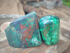 Polished Shattuckite Free Forms with Malachite x 6 From Kaokoveld, Namibia - Toprock Gemstones and Minerals 