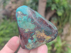 Polished Shattuckite Free Forms with Malachite x 6 From Kaokoveld, Namibia - Toprock Gemstones and Minerals 