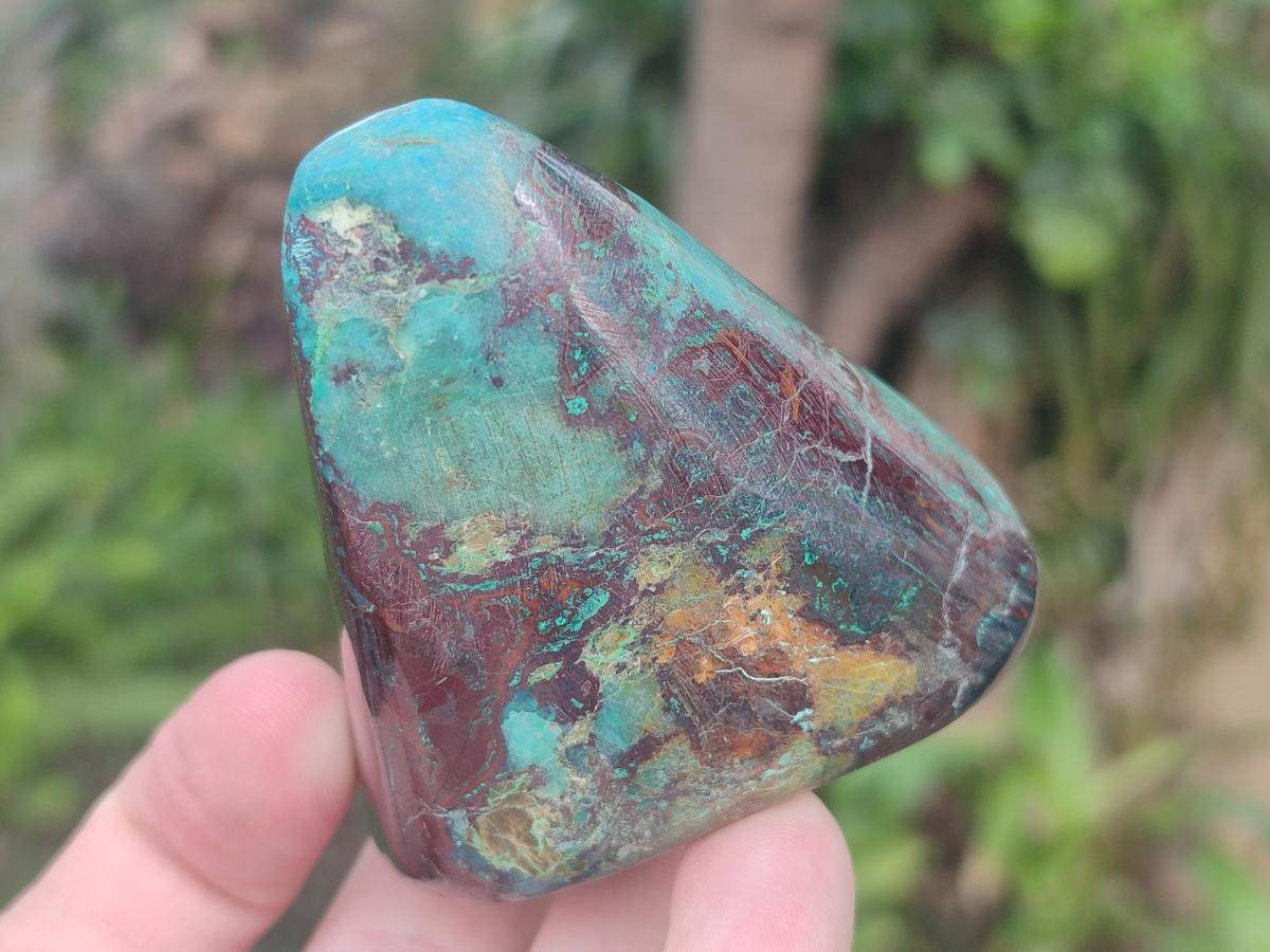 Polished Shattuckite Free Forms with Malachite x 6 From Kaokoveld, Namibia - Toprock Gemstones and Minerals 