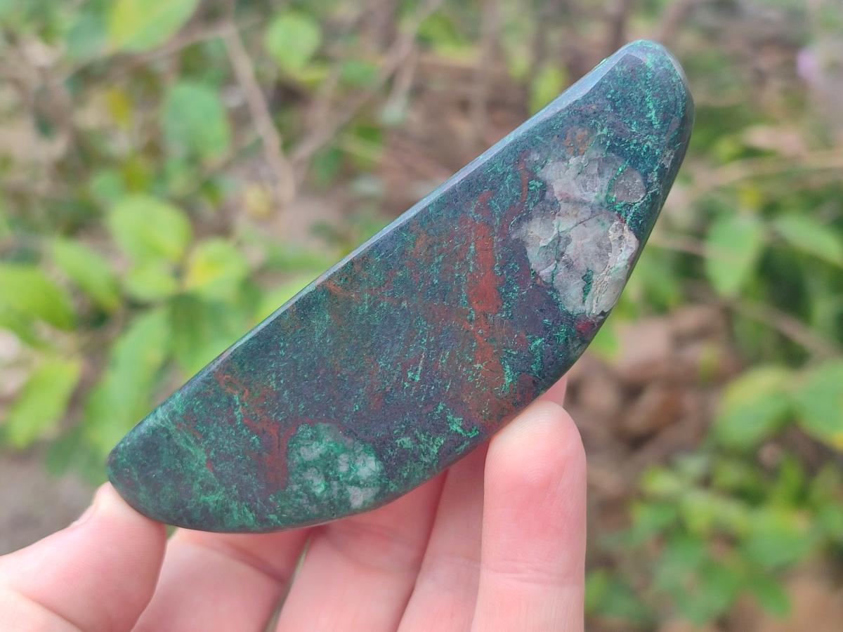 Polished Shattuckite Free Forms with Malachite x 6 From Kaokoveld, Namibia - Toprock Gemstones and Minerals 