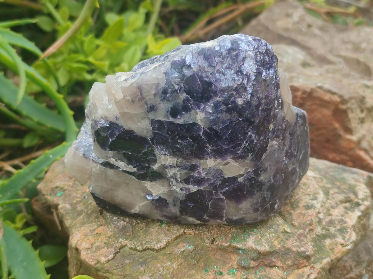 Polished One Side Lithium Silver Leaf Lepidolite Specimens x 6 From Zimbabwe - Toprock Gemstones and Minerals 
