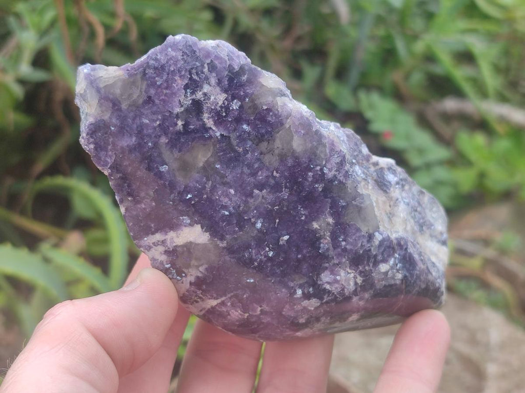 Polished One Side Lithium Silver Leaf Lepidolite Specimens x 6 From Zimbabwe - Toprock Gemstones and Minerals 