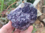 Polished One Side Lithium Silver Leaf Lepidolite Specimens x 6 From Zimbabwe - Toprock Gemstones and Minerals 