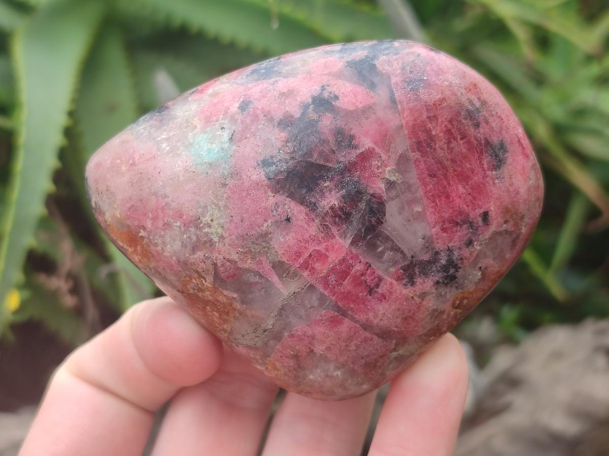 Polished Red Rhodesian Rhodonite Free Forms x 7 From Rhusinga, Zimbabwe - Toprock Gemstones and Minerals 