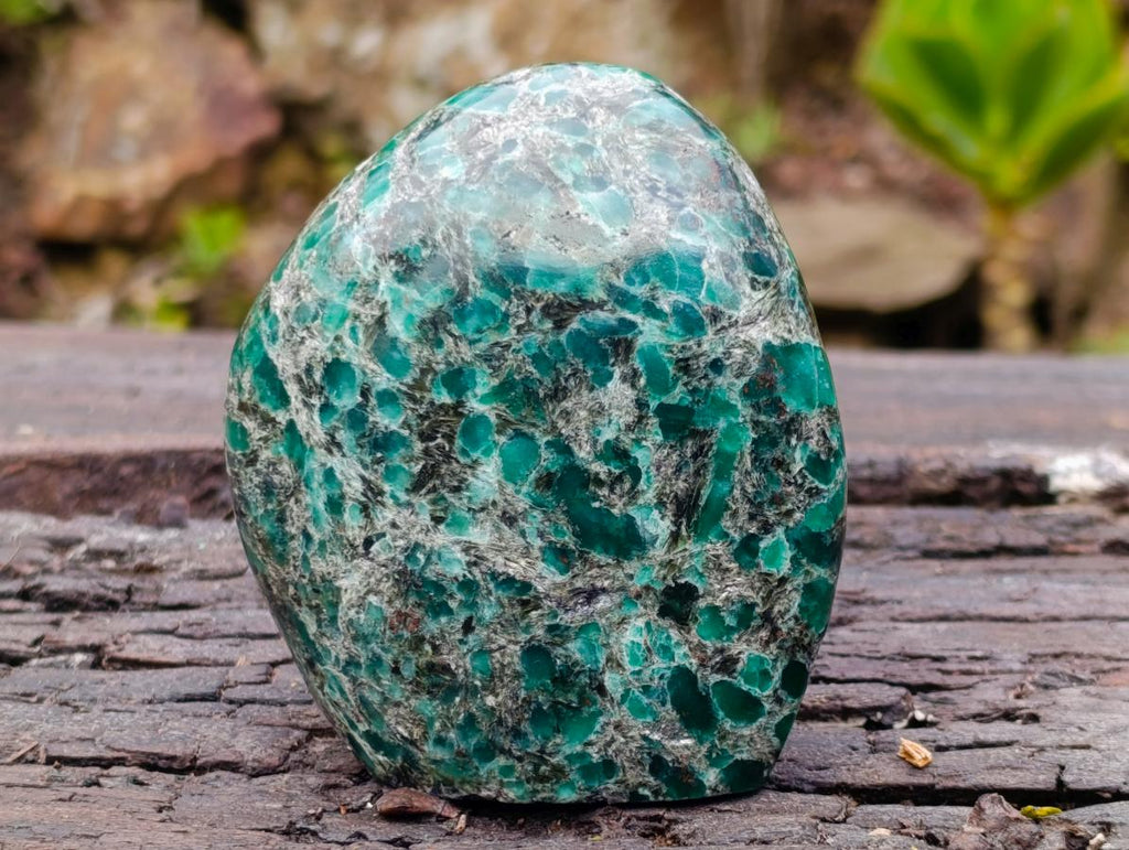 Polished Emerald Mica 'Mutokolite' Standing Display Pieces x 3 From Mutoko, Zimbabwe